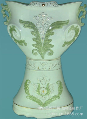 【廠家直銷陶瓷家居擺飾、園藝種植花盆 工藝陶瓷花盆 B005】價格,廠家,圖片,陶瓷工藝品,潮安縣浮洋騰達陶瓷制作廠-