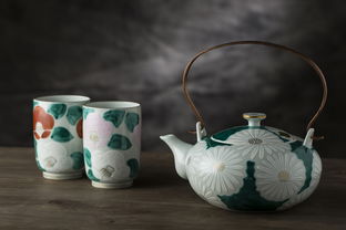 日本原產(chǎn)t.nishikawa 手工京燒清水燒彩繪白椿陶瓷茶杯 綠色